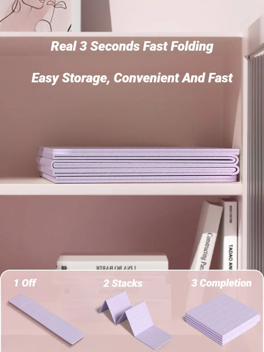Foldable Yoga Mat Mute  Eco Friendly Folding Travel Fitness Exercise Double Sided Non-Slip For Pilates & Floor Workouts Dance