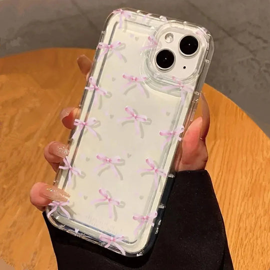 Cute Pink Heart Bow Case for iPhone