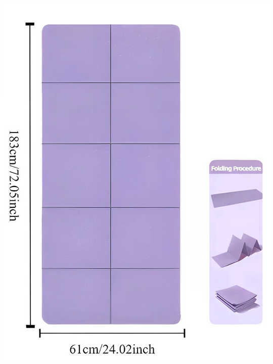 Foldable Yoga Mat Mute  Eco Friendly Folding Travel Fitness Exercise Double Sided Non-Slip For Pilates & Floor Workouts Dance