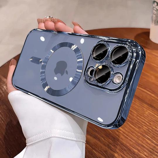 Luxury Gold Magnetic Clear iPhone Case