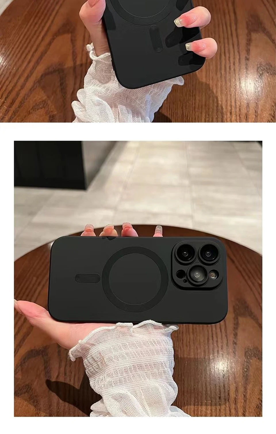 Luxury For Magsafe Matte Phone Cases For iPhone 13 11 12 14 15 Pro Max Magnetic Wireless Charging Case Lens Protector Soft Cover