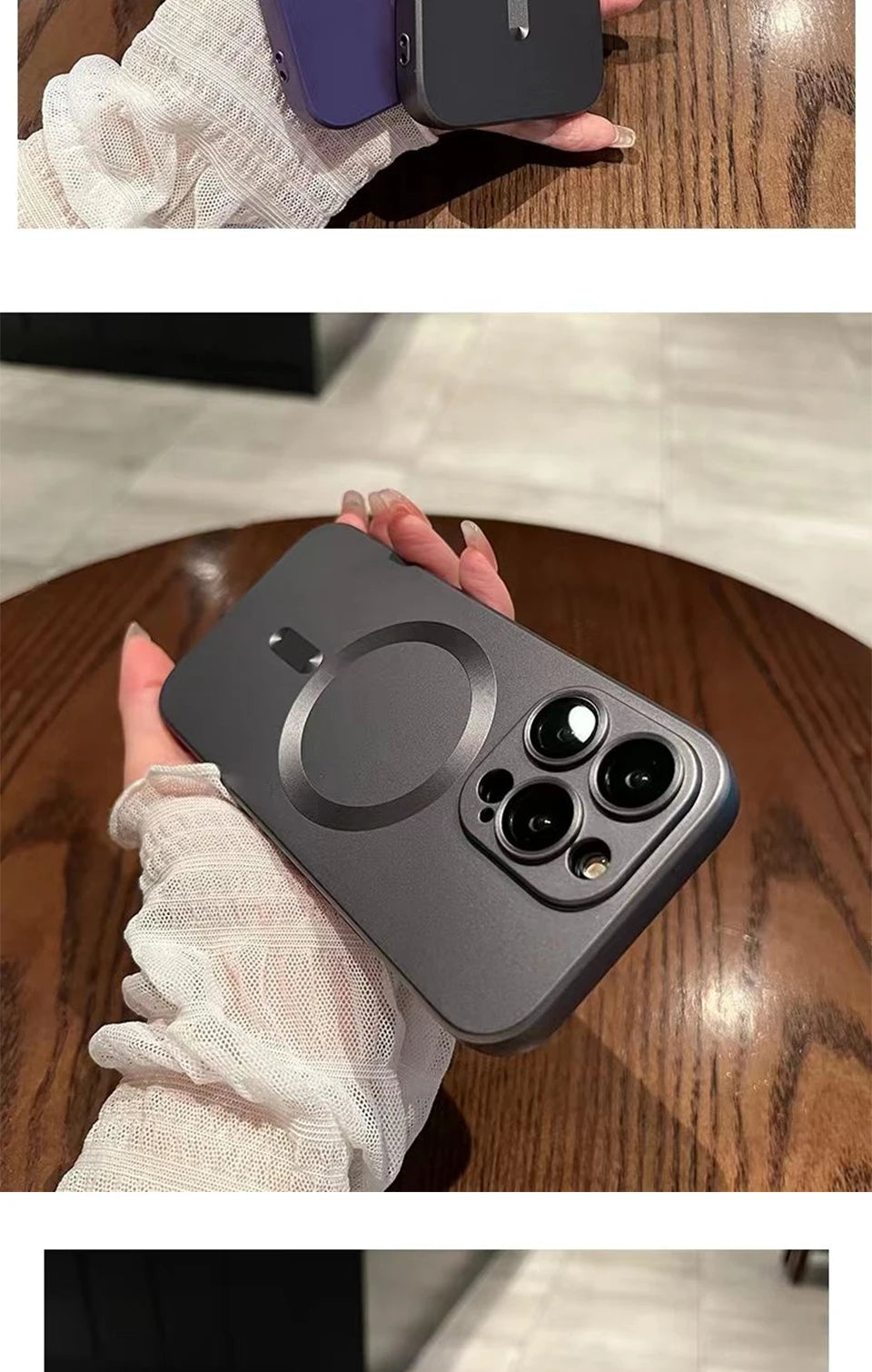 Luxury For Magsafe Matte Phone Cases For iPhone 13 11 12 14 15 Pro Max Magnetic Wireless Charging Case Lens Protector Soft Cover