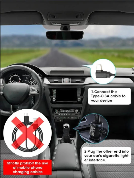 Dash Cam 4K UHD Recording Car Camera DVR Night Vision Video Recorder Built-In Wi-Fi Support GPS 24H Parking