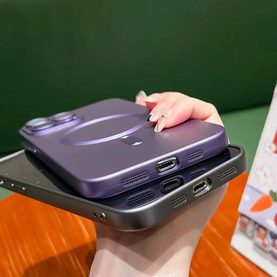 Luxury For Magsafe Matte Phone Cases For iPhone 13 11 12 14 15 Pro Max Magnetic Wireless Charging Case Lens Protector Soft Cover