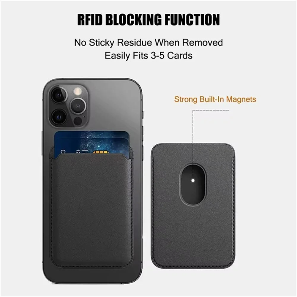 Magnetic Leather Wallet Case for iPhone 15Pro 14 13 16 Pro Max Magsafe Card Holder Luxury Phone Cover Protective Bag Accessories