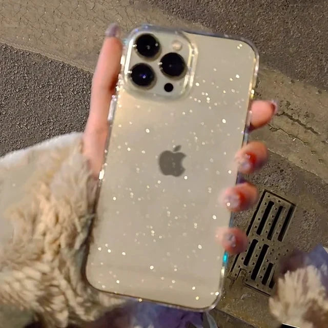 Luxury Bling Glitter Clear Phone Case For iPhone
