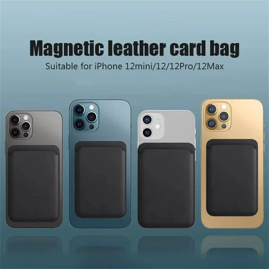 Magnetic Leather Wallet Case for iPhone