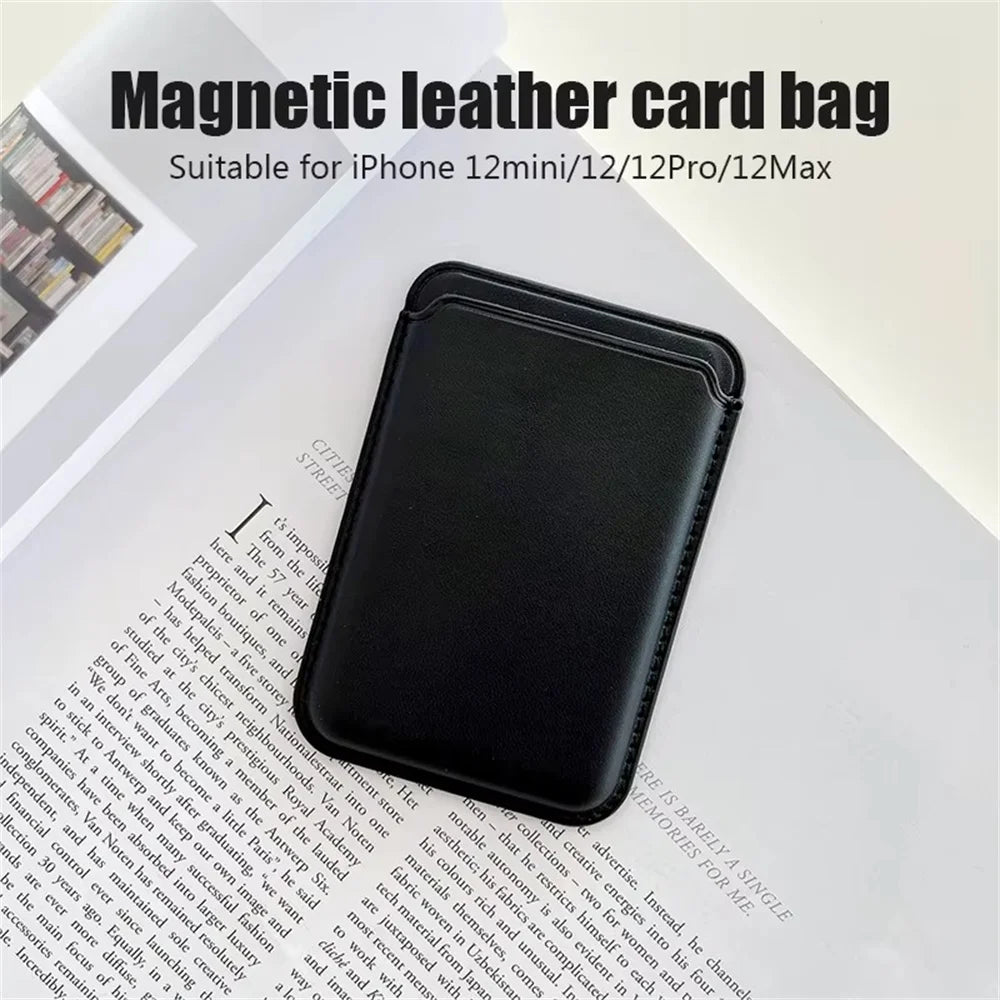 Magnetic Leather Wallet Case for iPhone