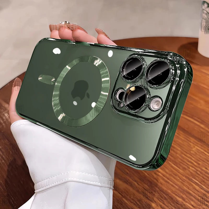 Luxury Gold Magnetic Clear iPhone Case