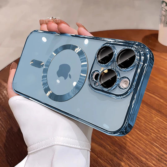 Luxury Gold Magnetic Clear iPhone Case