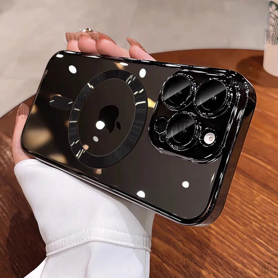 Luxury Gold Magnetic Clear iPhone Case