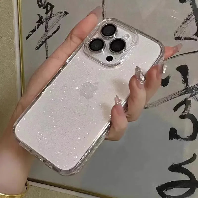 Luxury Bling Glitter Clear Phone Case For iPhone