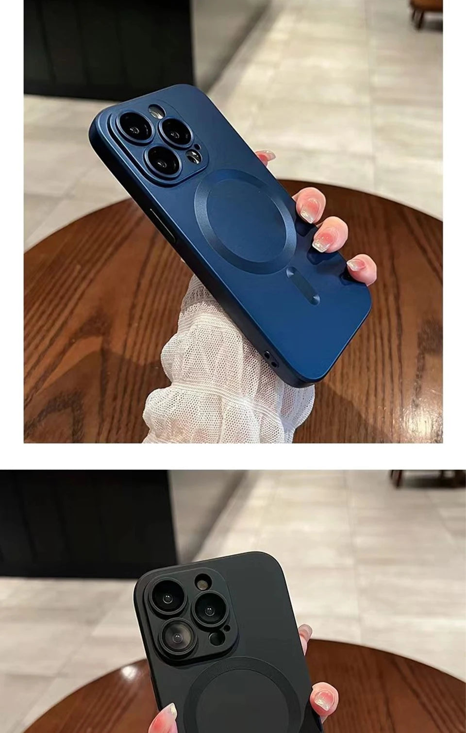 Luxury For Magsafe Matte Phone Cases For iPhone 13 11 12 14 15 Pro Max Magnetic Wireless Charging Case Lens Protector Soft Cover