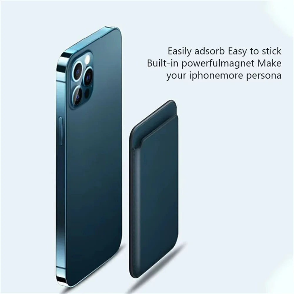 Magnetic Leather Wallet Case for iPhone 15Pro 14 13 16 Pro Max Magsafe Card Holder Luxury Phone Cover Protective Bag Accessories