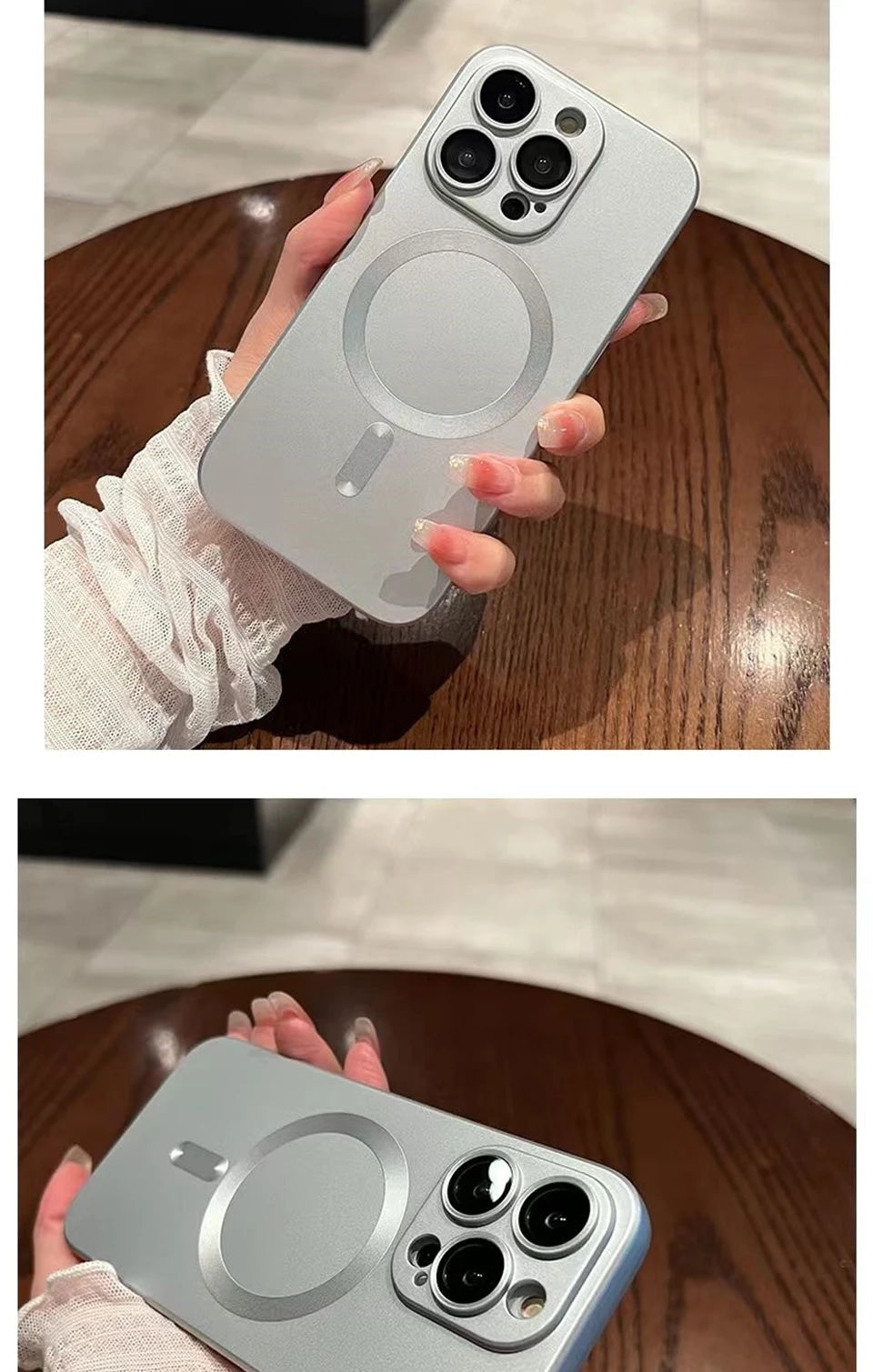 Luxury For Magsafe Matte Phone Cases For iPhone 13 11 12 14 15 Pro Max Magnetic Wireless Charging Case Lens Protector Soft Cover